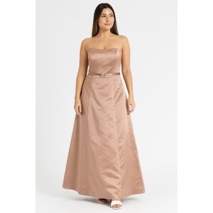NWT Vintage x Michaelangelo Strapless Bustier Dress in Latte